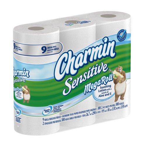Charmin Sensitive Toilet Paper 9 Mega Rolls (Pack of 4) image
