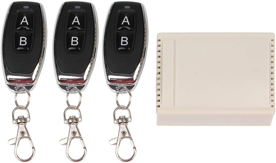 Wqingng Remote Control Switch AC 85V 110V 220V 2CH Relay Wireless Remote Switch Receiver + 3 Remote Controls