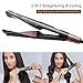 Fungear Professional Hair Straightener Curling Iron straightening Iron 2 in 1 Hair Curler Straightener Tourmaline Ceramic Hair Types Tools with LED Digital Display Adjustable Temperature (As Show)thumb 2
