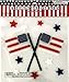 Regent Patriotic Flag Window Gel Sticker Cling Decoration Bundle of 7 Packages