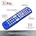 GE Universal Remote Control, Backlit, for Samsung, Vizio, Lg, Sony, Sharp, Roku, Apple TV, RCA, Panasonic, Smart TVs, Streaming Players, Blu-Ray, DVD, Simple Setup, 4-Device, Blue, 45764thumb 3