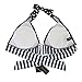Lovewhitewolf Girl's 2pcs Set Polka Dots Padded Bra Swimwear Top Red Line Bikini, Large, BlackBlackLarge