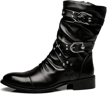 Martin botas para hombre mitad de la pantorrilla botas del tobillo de