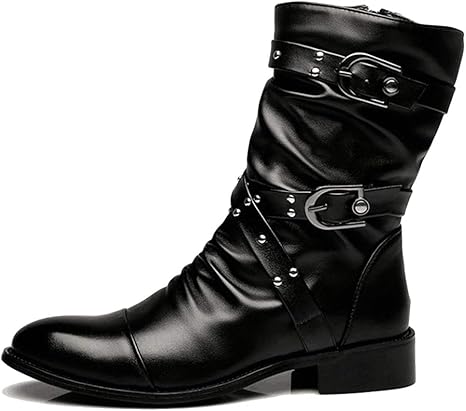 Martin botas para hombre mitad de la pantorrilla botas del tobillo de