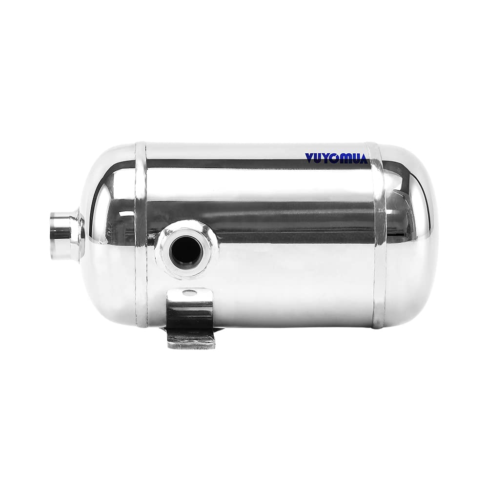 Vuyomua 304 Stainless Steel High Pressure Mini Small Portable Air Tank, Air Reservoir, Water Storage Tank (0.5L-SG)