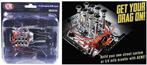 Fuel Injected 426 Hemi Engine and Transmission Replica 1/18 by Acme