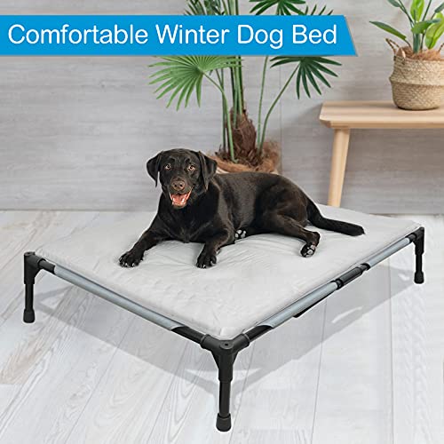 Outdoor Elevated Dog Bed Cooling Raised Pet Bed with NoSlip Feet