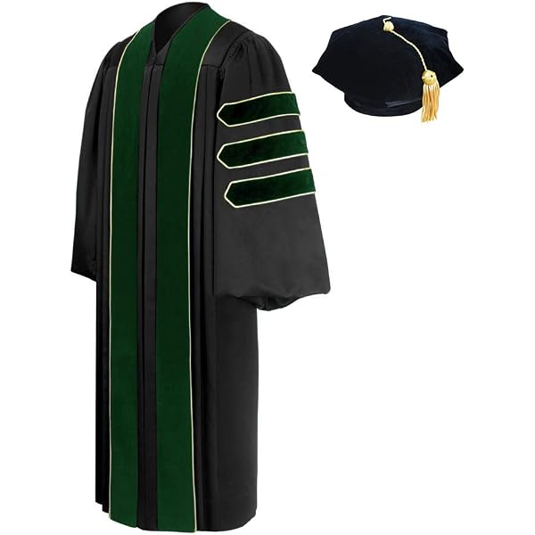 Amazon.com: CLERKMANS Unisex Medicine Doctoral Graduation Gown  Doctorate  PhD Robe 45XL(5'0"-5'2") : Clothing, Shoes & Jewelry