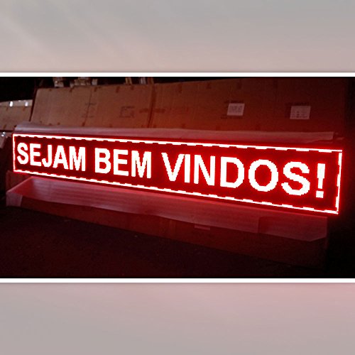 Painel De LED, Letreiro Digital 4m x 60cm Alto Brilho USB (branco)
