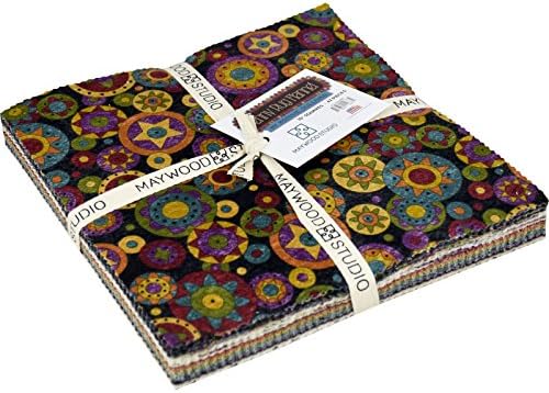 Penny Rug Flannel Assortment 42 - 10" x 10" Squares by Bonnie Sullivan from Maywood Studios SQ/MASPRF
