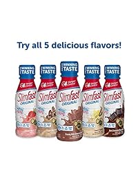SlimFast Original - Weight Loss Meal Replacement RTD Shakes - With 10g Of Protein & 5g Of Fiber - Plus 24 Vitamins and Minerals per serving - Creamy Milk Chocolate, 8 Count