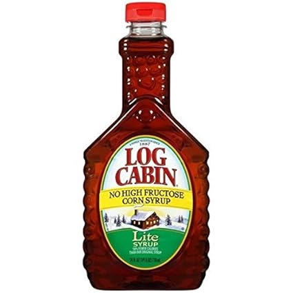 Amazon Com Log Cabin Syrup Lite 24 Ounce Maple Syrups