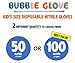 ZRiNG Bubble Glove: Best Kids Nitrile Gloves (latex free, powder free & food safe) Multipurpose Use (50)