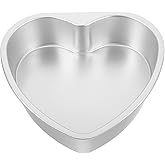 PRETYZOOM Heart Shaped Cake Pan 10X9.44X2.67 Inch Non-Stick Baking Mold with Solid Bottom for Wedding Valentine S Day Party Pastry Bakeware