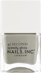 Nails.Inc 45 Second Speedy Gloss Nail Polish Grey 14ml Vegan