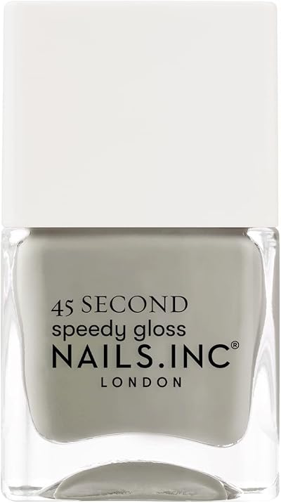 Nails.Inc 45 Second Speedy Gloss Nail Polish Grey 14ml Vegan