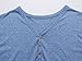 Mrignt Mens Short Sleeve V-Neck Slim Fit Henley t-shirt with Button (Sapphire,M )