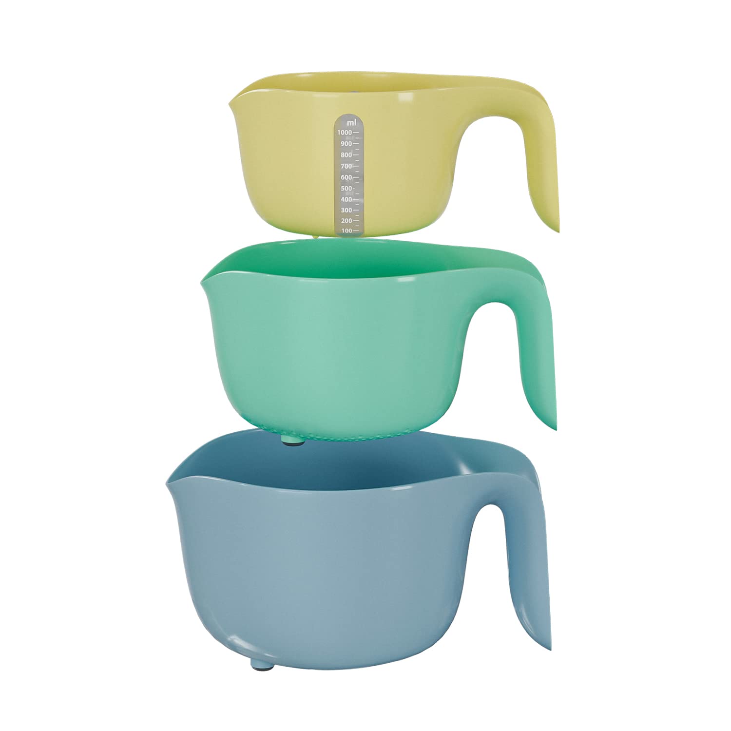 Empava Plastic Bowls Mixing Set of 3 - Mixing Bowl, Colander, Measuring Bowl - Reusable — image 1