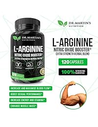 L Arginine Nitric Oxide Supplements | 120 Capsules | Enhances Muscle Growth | Powerful...