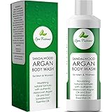 Best Natural Body Wash for Women & Men – Deep Moisturizing Body Wash Great for Dry & Sensitive Skin – Argan Oil Soap with Sandalwood Essential Oil – Relaxing Shower Gel – Cruelty Free