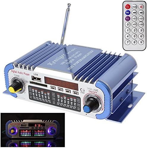 Kentiger 2 Channels Hi-fi Mini Digital Motorcycle Auto Car Stereo Power Amplifier Sound Mode Audio Music Player Support USB / FM / SD