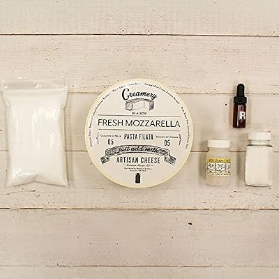Creamery In A Box Mozzarella Cheese Ingredient Recipe Kit for Home Cheese Making