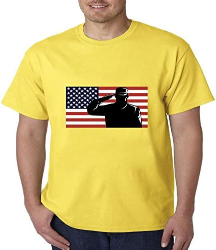 HANGTIANKEJI Memorial Day Hip Hop Vintage Jersey Crew Neck Lifelike Short Sleeve Mens T-shirt Size XXL