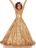 Lisa Golds Sequins Pageant Dress Long Flower Girl Bridesmaid Dress LS79