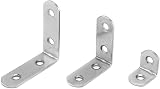 QWORK Stainless Steel L Brackets Corner Brace Set 28pcs Furniture Fixation view 3