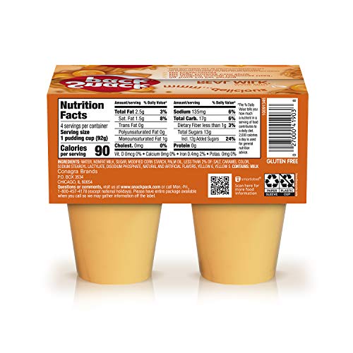 SNACK PACK BUTTERSCOTCH PUDDING CUPS, 4 COUNT