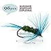 Sougayilang Bass Salmon Trout Colorful Assortment Dry Fly Fishing Flies Fly Fishing Lures Streamer, Nymph, Emerger with Waterproof Fly Box-96PCS