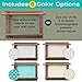 EXCELLO GLOBAL PRODUCTS Rustic Wall Mounted Jewelry Organizer: Shabby Chic Jewelry Box Alternative with 5 INTERCHANGABLE Background Options/Bracelet Organizer/Necklace Holder/Earring Organizer