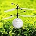 ThinkMax RC Flying Ball for Kids, RC Toys Infrared Induction Helicopter Ball with Shinning LED Lights Built-in and Remote Control Toys for Boys and Girls (White)