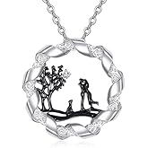 HeartMelody Dainty Necklace Birthday Gifts For Women,18K White Gold Plated Pendant Necklace Jewelry Anniversary Present for Wife, girlfriend, Her