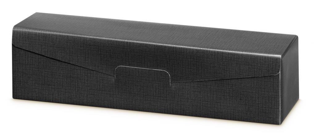 10 pieces wine box, wine packaging, bottle box - Fineline Black (black) for one bottle of wine/champagne