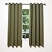 Best Home Fashion Thermal Insulated Blackout Curtains - Antique Bronze Grommet Top - Olive - 52