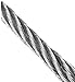 Loos Stainless Steel 302/304 Wire Rope, Military Specification, Lubricated, 7x7 Strand Core, 3/64