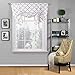 Regal Home Collections Shabby Lattice Tie Up, Window Curtains-Assorted Colors, (Gray)