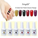 Nail Polish UV LED Soak Off Gel Nail Art Decals Gift Set 6PCS FairyGlo 15ml 001