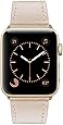 Apple Watch Band, COVERY 38mm iWatch Band Soft Genuine Leather Strap Wristband for Apple Watch Series 3, Series 2, Series 1, Sport & Edition - Gold