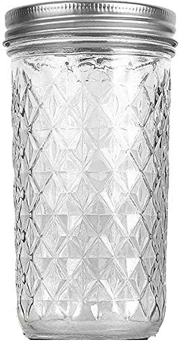 STAR WORK - Glass Mason Jars - 320 ML with Airtight Lid for Canning, Fermenting, Preserving, Storing, Wide Mouth Italian Made Glass Jar (1)