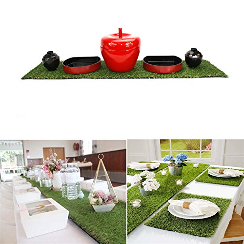 ECO MATRIX Artificial Grass Runner For Table Decoration Fake Grass