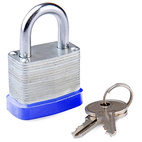 SEPOX Keyed Alike Laminated Padlock 1-9/16" Wide Body Includes 2 Long & 2 Short Shackle Pack of 4 - Thumbnail 4