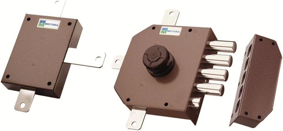 Lock quintuplice Art. 651 with Half Turn. pompa-cilindro Ø 34 mm with external mm Length 50. Internal opening with Knob, Running Latches MM 40, Running Poles mm 17, External Single Pump. Comes of Vertical Poles (96143). Finish: Painted.