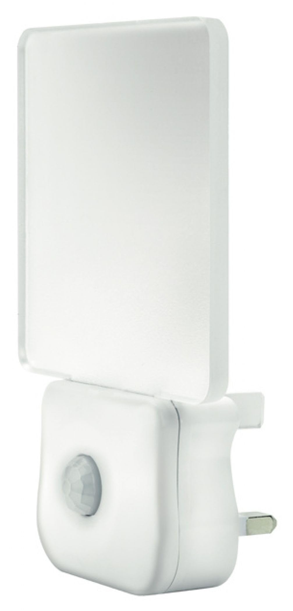 Integral LED Motion Sensor Night Light, Plug in Wall with Dusk to Dawn Photocell Sensor, for Hallways, Landings, Stairs, Kitchens, Bedrooms, Baby’s Nursery and More,Transparent, 1-Pack