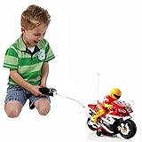 Red and Gold 'Speed Demon' Electric Radio Remote Controlled Racing Motorcycle with Driver, Lights & Sound Effects by Dimple