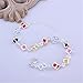 NYKKOLA Hot Fashion Beautiful Colorful Mosaic Crystal 925 Silver Bracelet