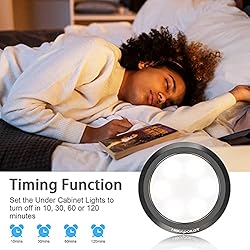 HOLKPOILOT Puck Lights with Remote Control, LED