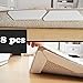 FOMAN Rug Grippers (8pcs) - Best Non Slip Rug Gripper Pads & Anti Curling Carpet Grippers, Anti Slip Rug Pad for Rugs - Ideal Rug Stopper For Kitchen | Bathroom