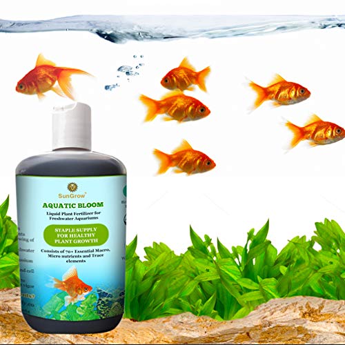Aquatic Bloom -Liquid Plant Fertilizer for Aquariums-3.5 oz.(100 ml) Organic Ready-to-use Formula -Healthy & Happy Freshwater Plants - 70+ Essential Vitamins, Minerals, Macro & Micronutrients